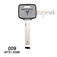 Mul-T-Lock 009 MT5+ 839B - klucz surowy
